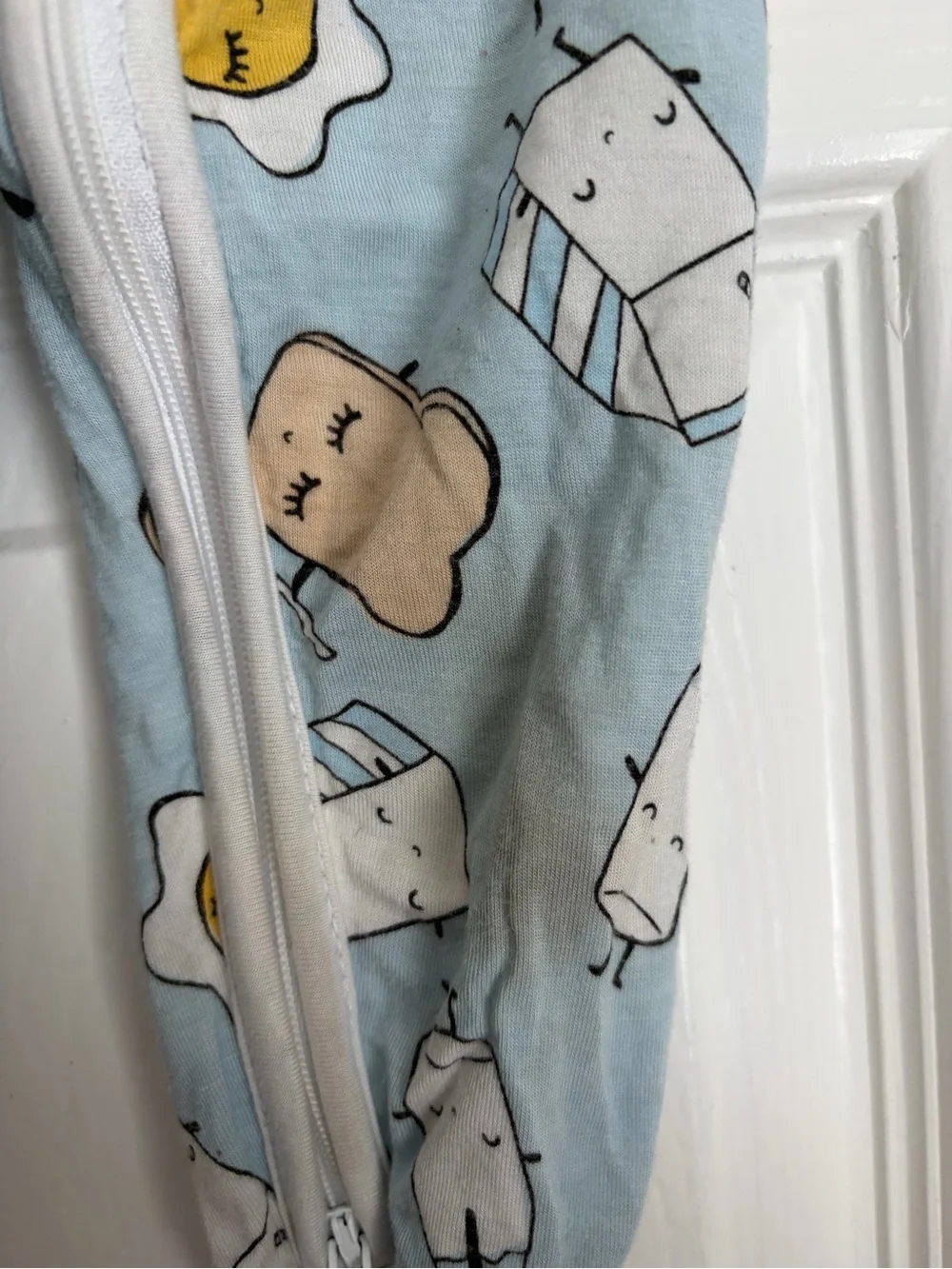 Little Sleepies Blue Breakfast Buddies One Piece Zippie